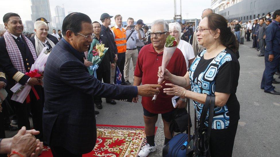 Passengers released from the MS Westerdam cruise ship in Cambodia