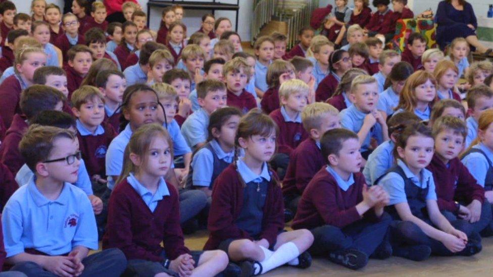 Evenlode Primary school pupils