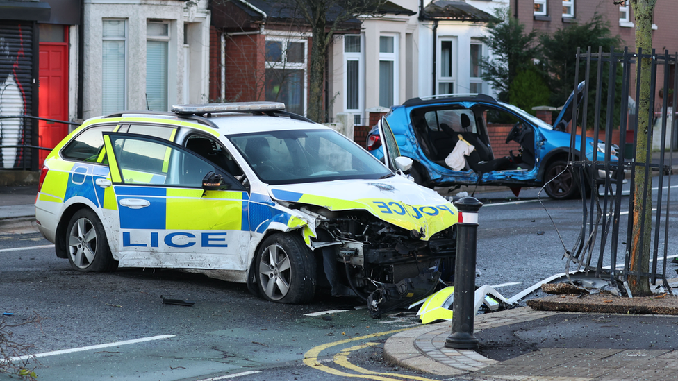 The crash happened near the Albertbridge Road in east Belfast on Friday