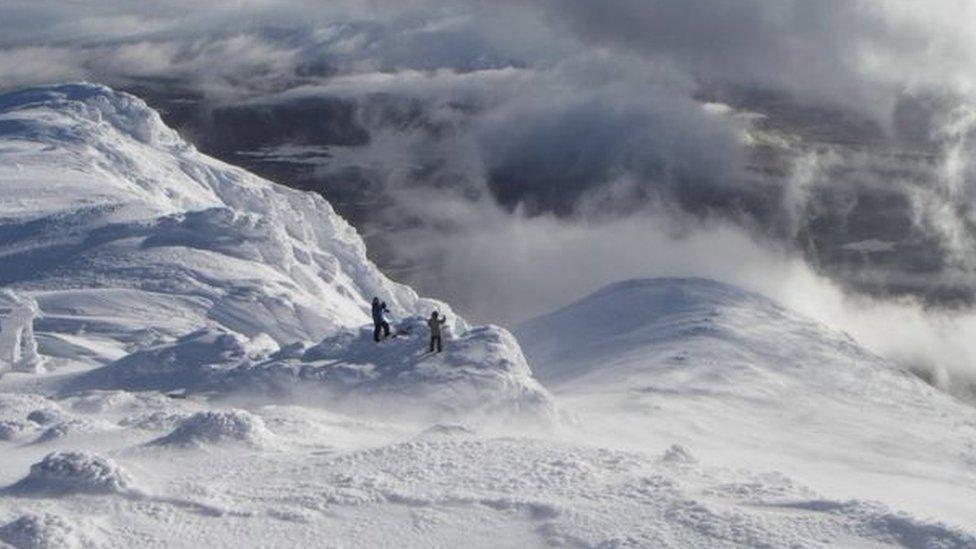 Snow in Glen Coe in winter of 2013/14