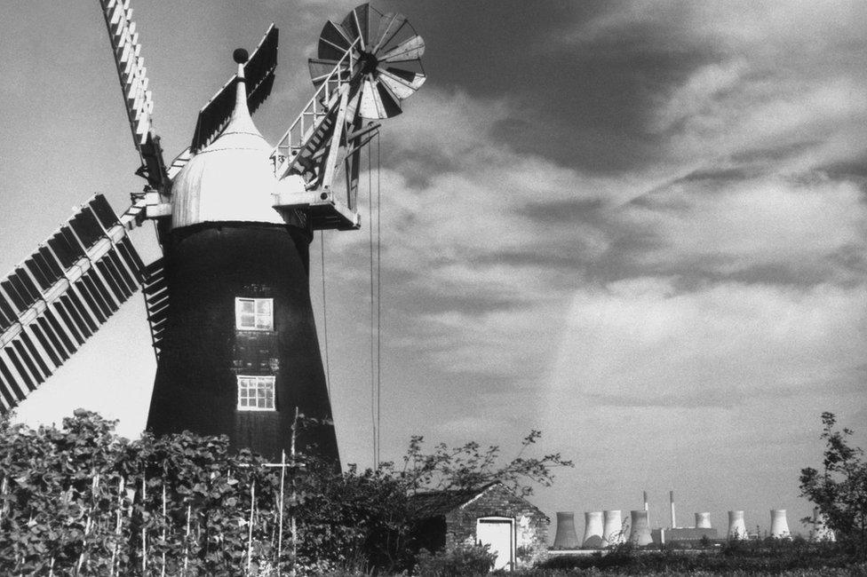 North Leverton Windmill with West Burton power station in the background