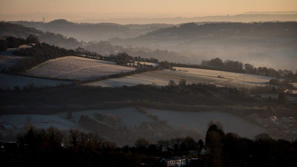 Fields in the valley of St Catherine, near Bath