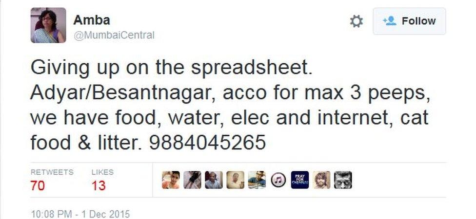 Giving up on the spreadsheet. Adyar/Besantnagar, acco for max 3 peeps, we have food, water, elec and internet, cat food & litter. 9884045265