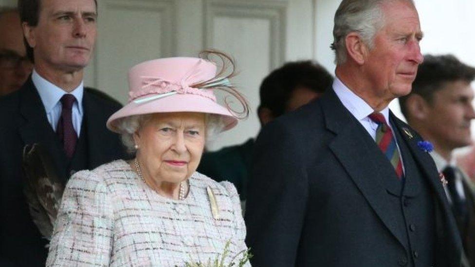 Queen Elizabeth II and the Prince of Wales