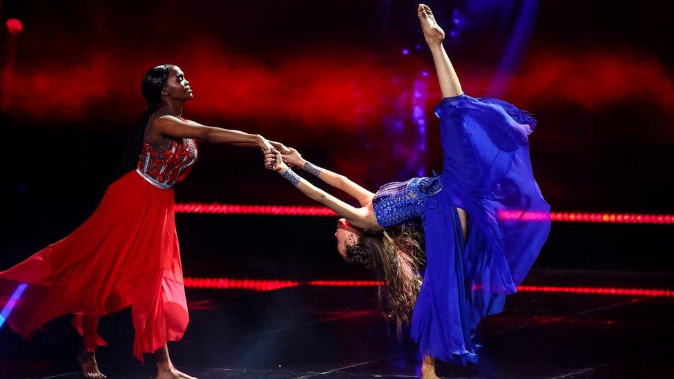 Oti dancing with Ellie in the final