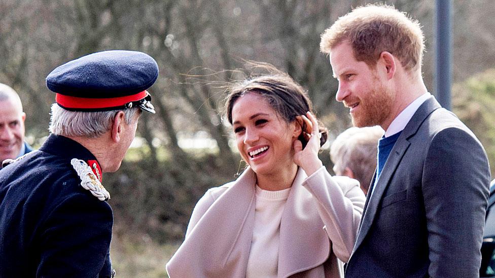 Prince Harry and Meghan Markle arrive in Lisburn, County Antrim