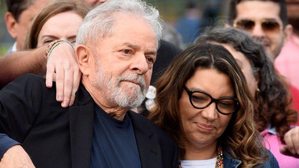 Lula pictured with his girlfriend Rosangela da Silva