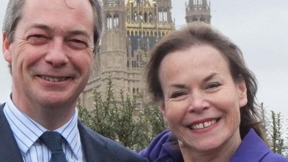 Victoria Ayling with Nigel Farage