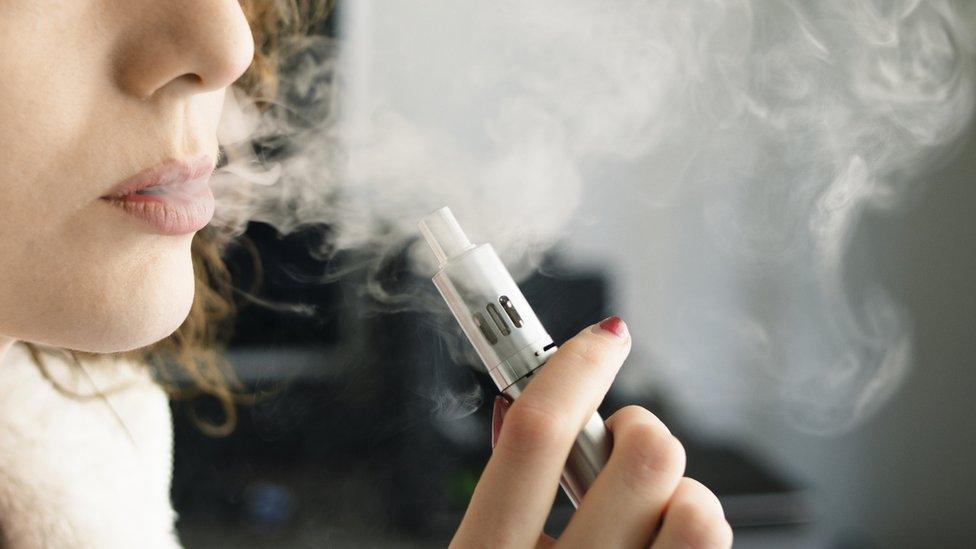 Woman vaping