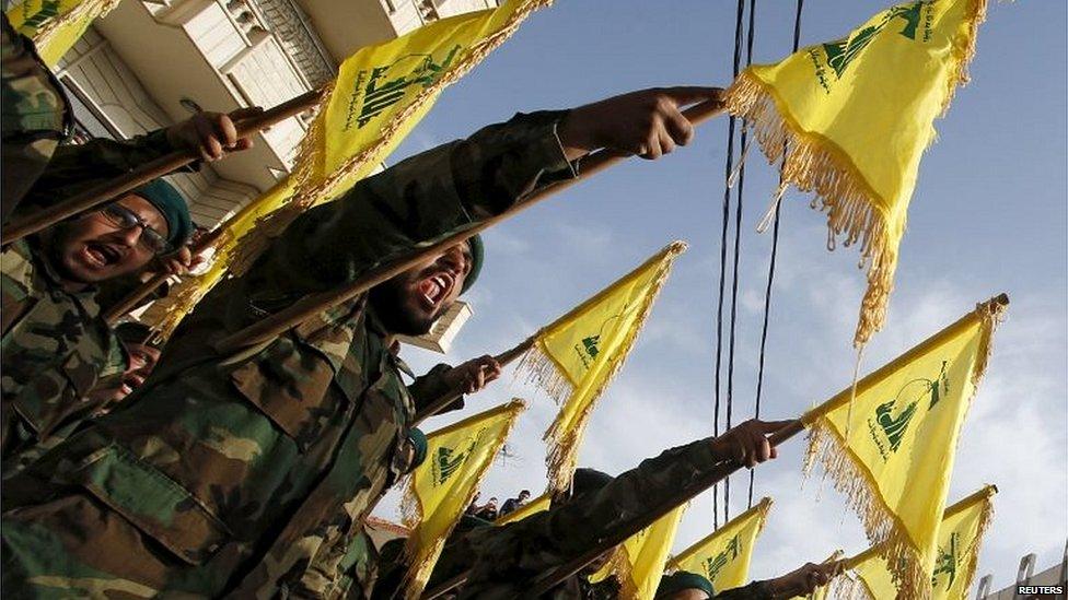 Hezbollah members al-Ghaziyeh village, southern Lebanon (26 May 2015)