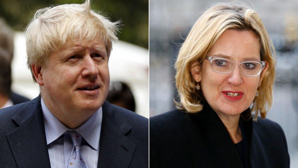 Boris Johnson and Amber Rudd