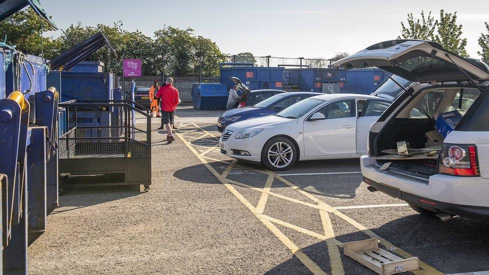 A household recycling centre