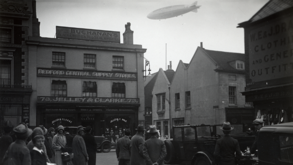 R101 test flight over Bedford