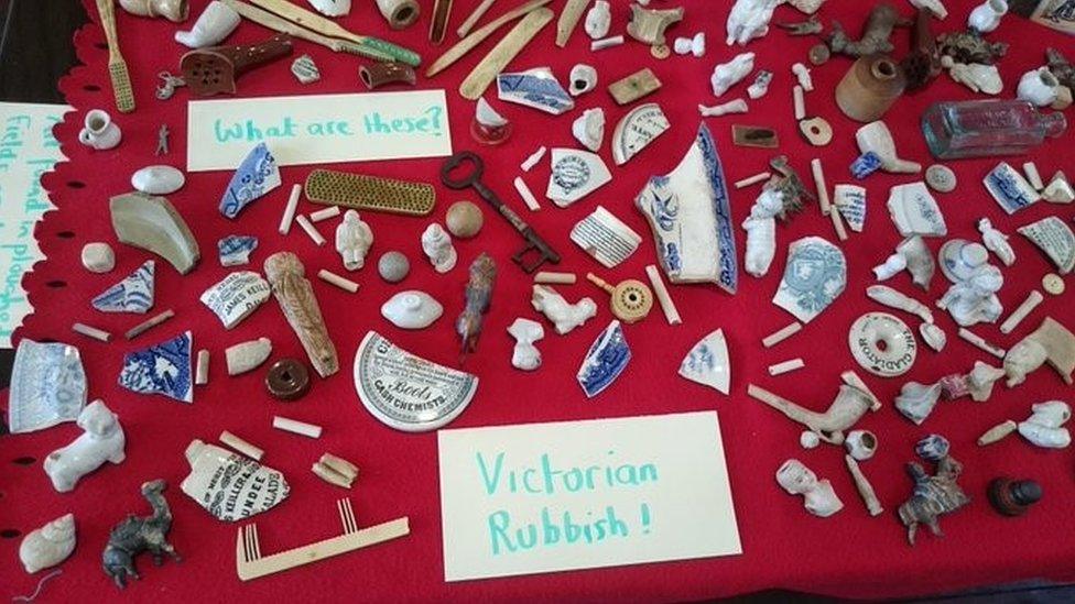 Artefacts unearthed from Clumber House archaeological dig