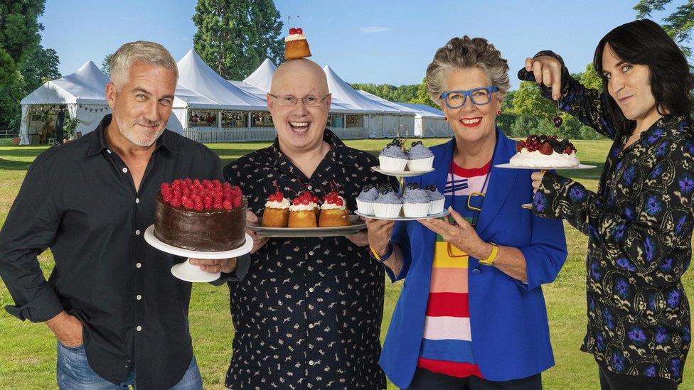 Paul Hollywood, Matt Lucas, Prue Leith and Noel Fielding