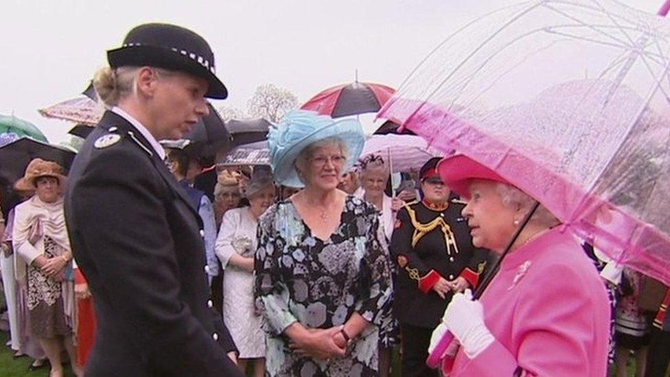 Commander Lucy D'Orsi meets the Queen