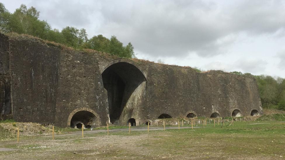 The Crawshay furnaces