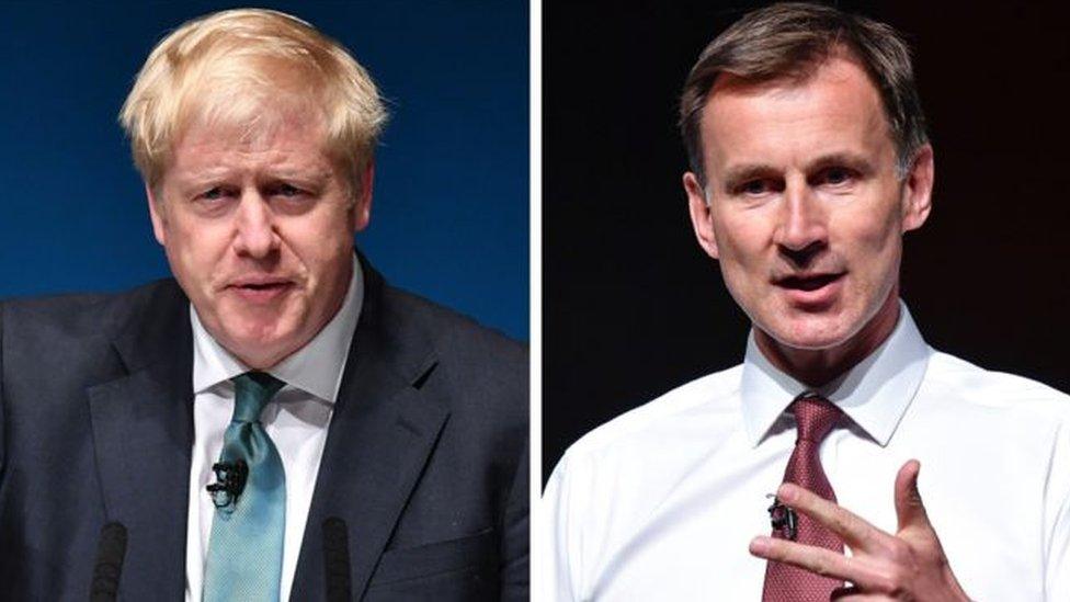 Boris Johnson and Jeremy Hunt