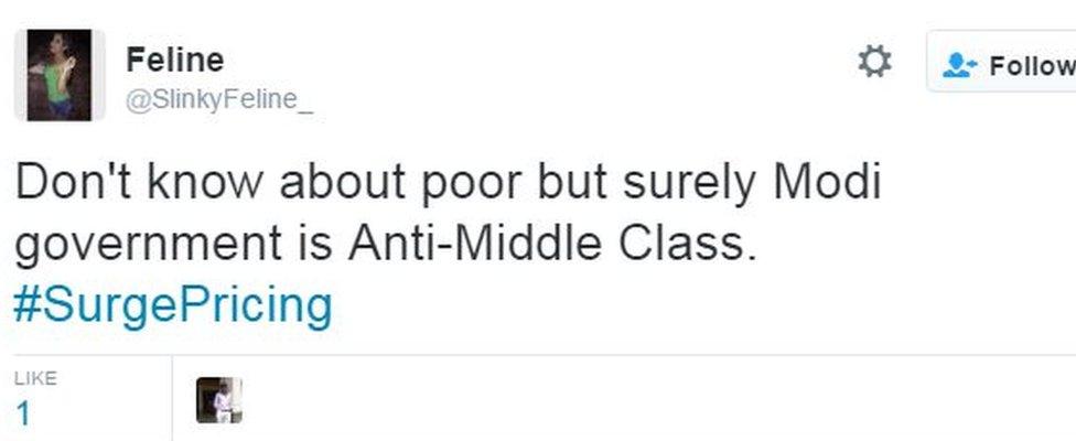 Don't know about poor but surely Modi government is Anti-Middle Class. #SurgePricing