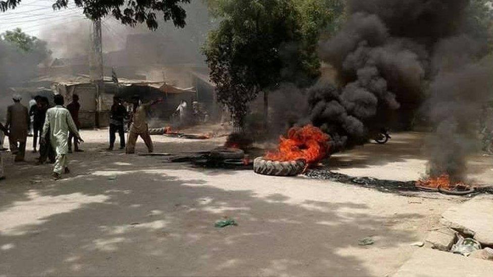 Christians protest in Umarkot on 1 June