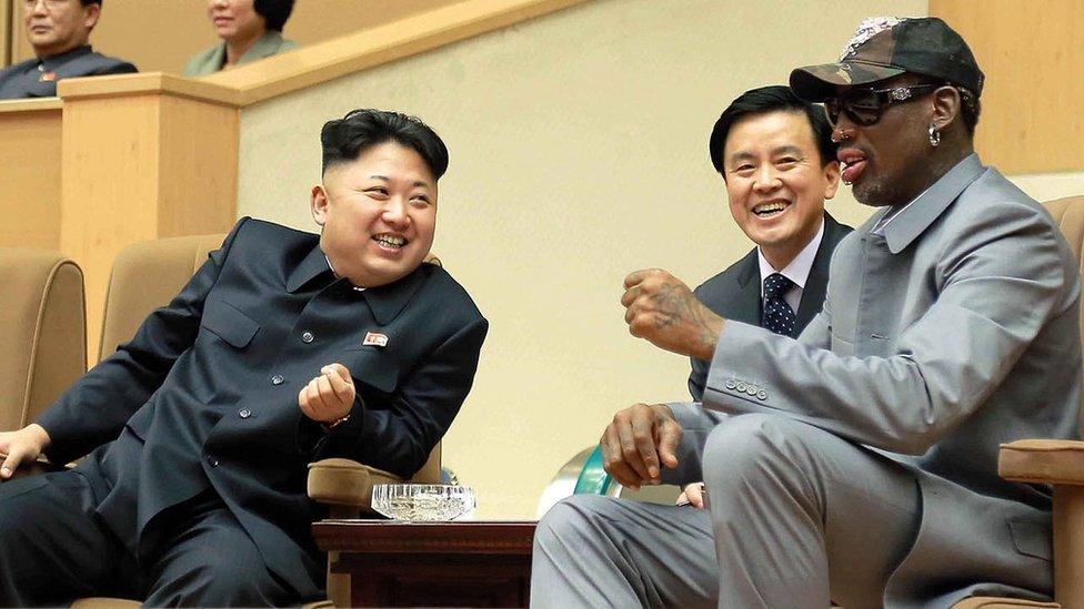 Kim Jong-un and Dennis Rodman