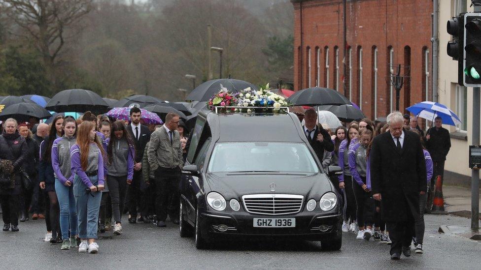 Lauren Bullock funeral cortege