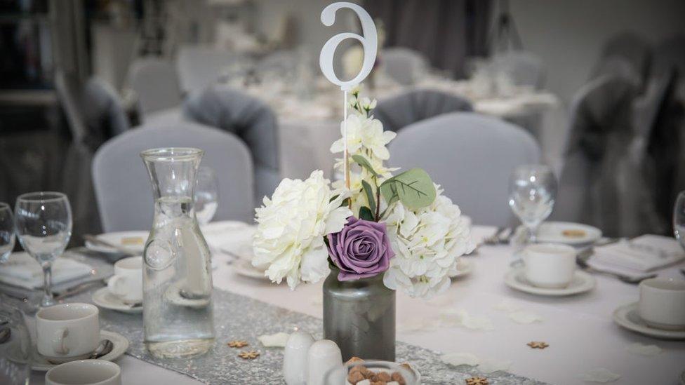 Wedding reception tables