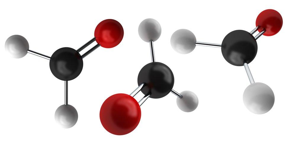 Molecular diagram of formaldehyde