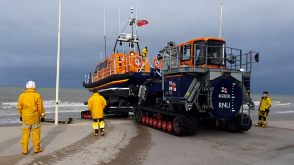 RNLI Shannon class lifeboat launched