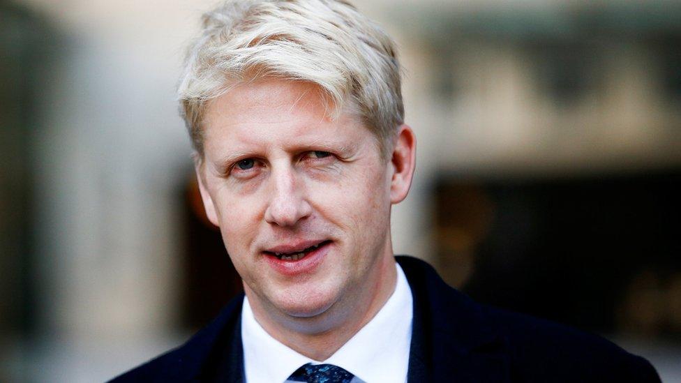 Jo Johnson outside the BBC on 10 November 2018