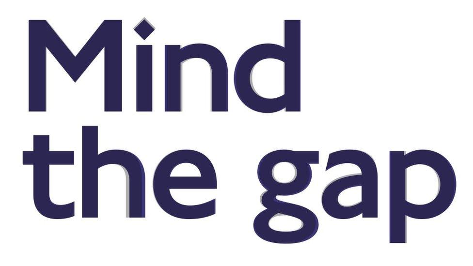 Mind the gap sign