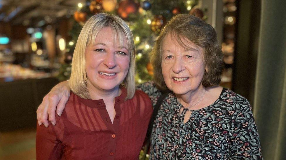 Claire Brain with her mother Jen Humpherson