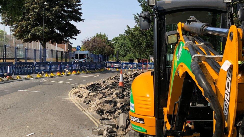 Hill Lane roadworks