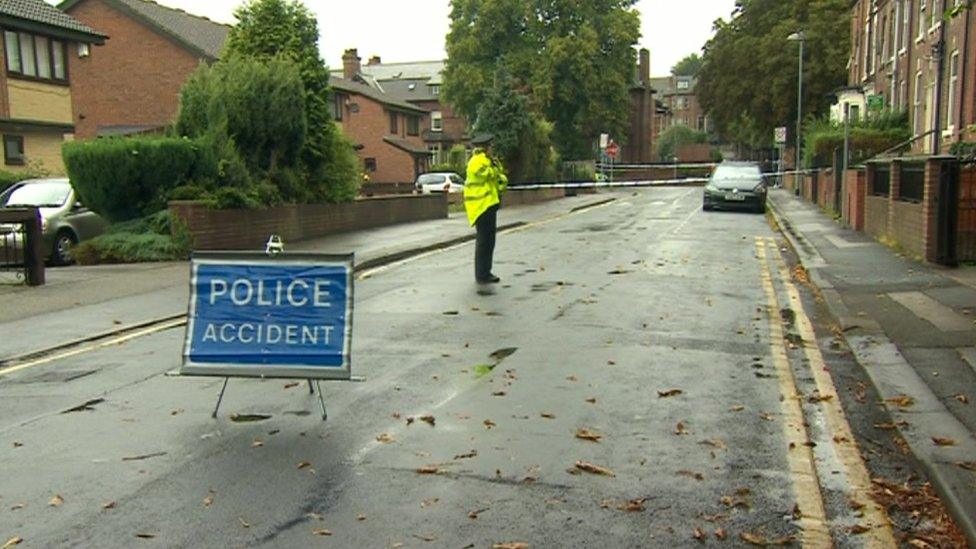 Police cordon in Wakefield