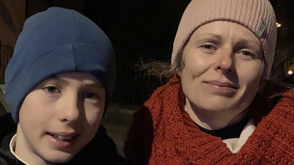 Daniel and Tanya Mikulova at a peace ceremony in King's Lynn