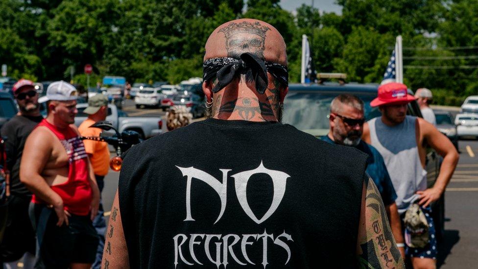 On Saturday afternoon, in the hours before the flag-burning was supposed to start, scores gathered in a parking lot next to a Wal-Mart, preparing to fan out and monitor the area in Gettysburg, Pennsylvania