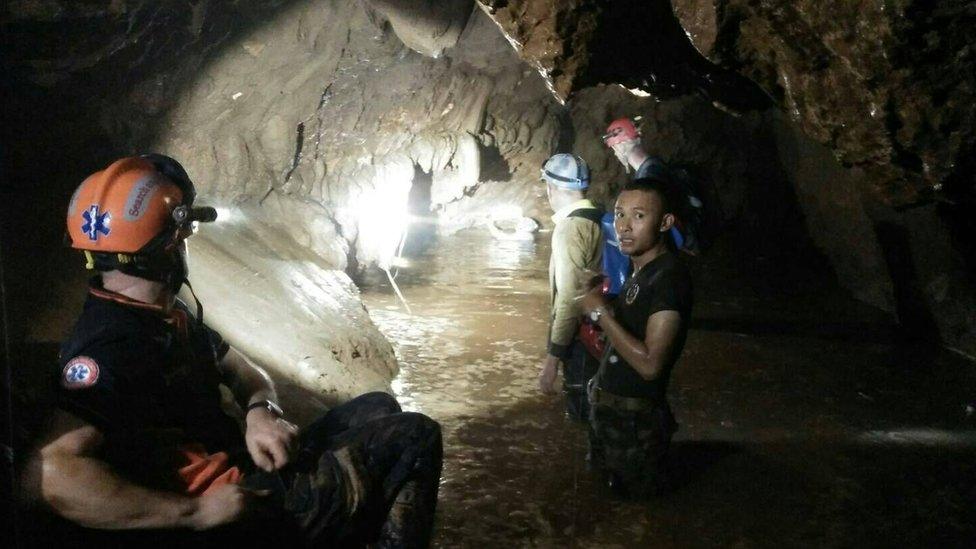 Inside the Tham Luang caves