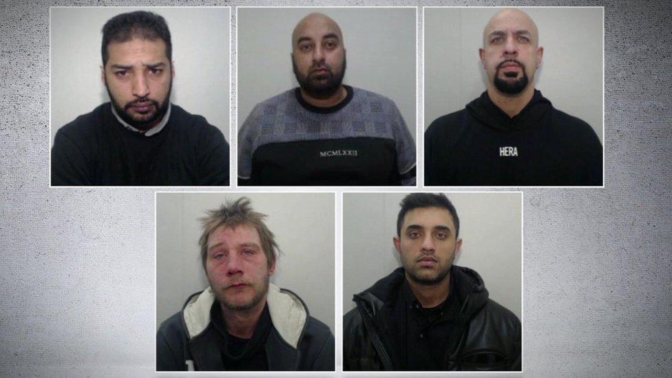 Ali Razza Hussain Kazmi, Insar Hussain, Jahn Shahid Ghani, Martin Rhodes and Mohammed Ghani sexually exploited two teenage girls