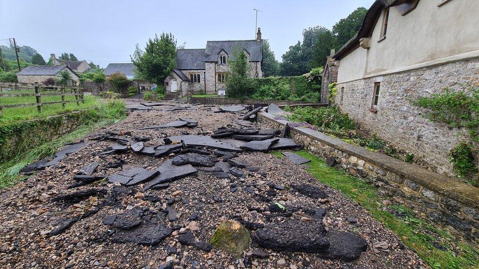 Whitestaunton after the floods