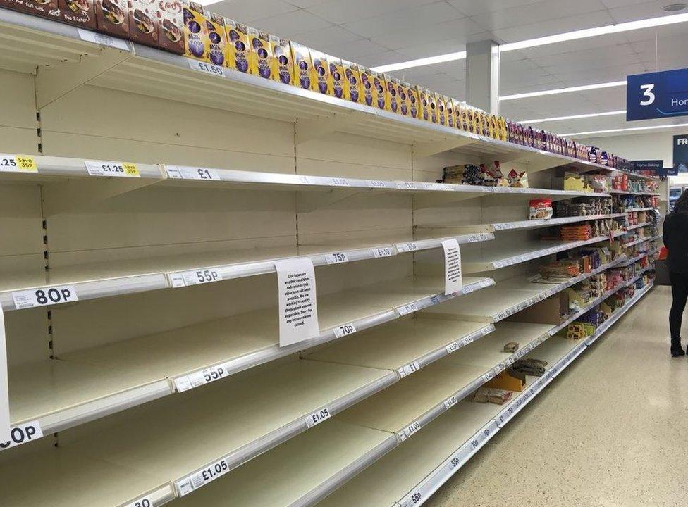 Shelves low on stock in Torbay