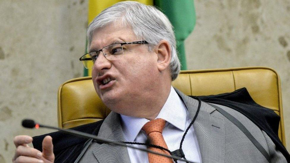 Brazil's General Prosecutor Rodrigo Janot speaks during a session of the Supreme Court, in Brasilia, Brazil, 05 May 2015