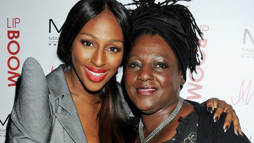 Alexandra Burke with mum Melissa Bell in 2012