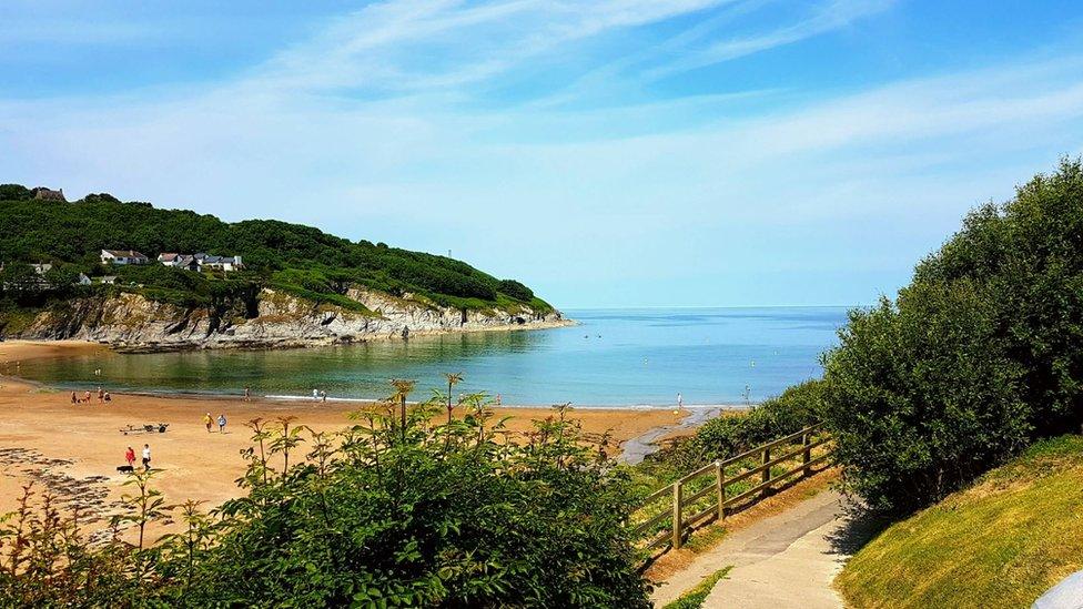 Aberporth beach in Ceredigion