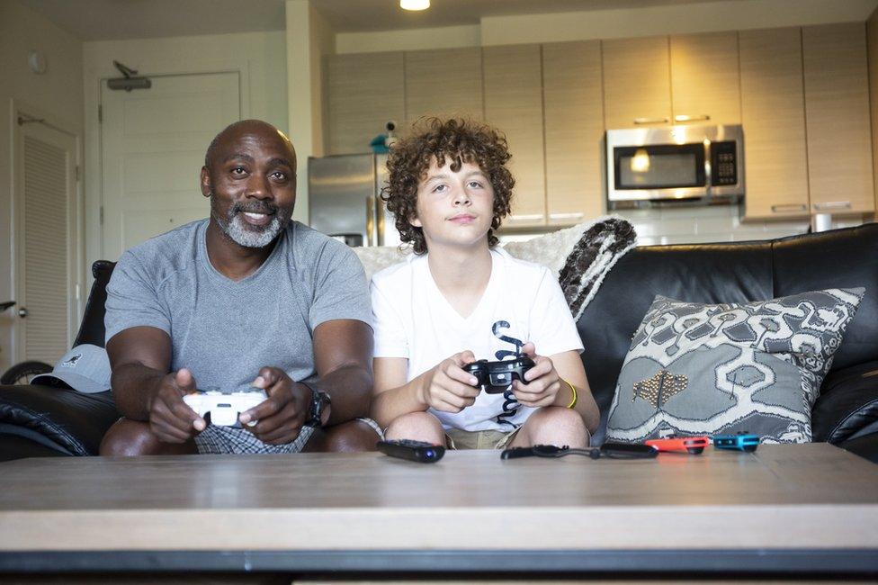 Peter and Anthony playing video games