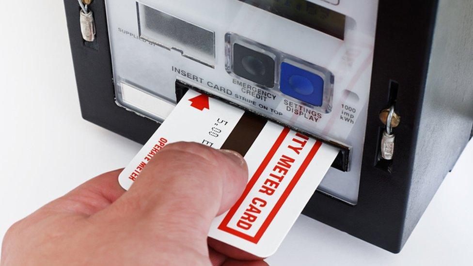 Prepayment card meter