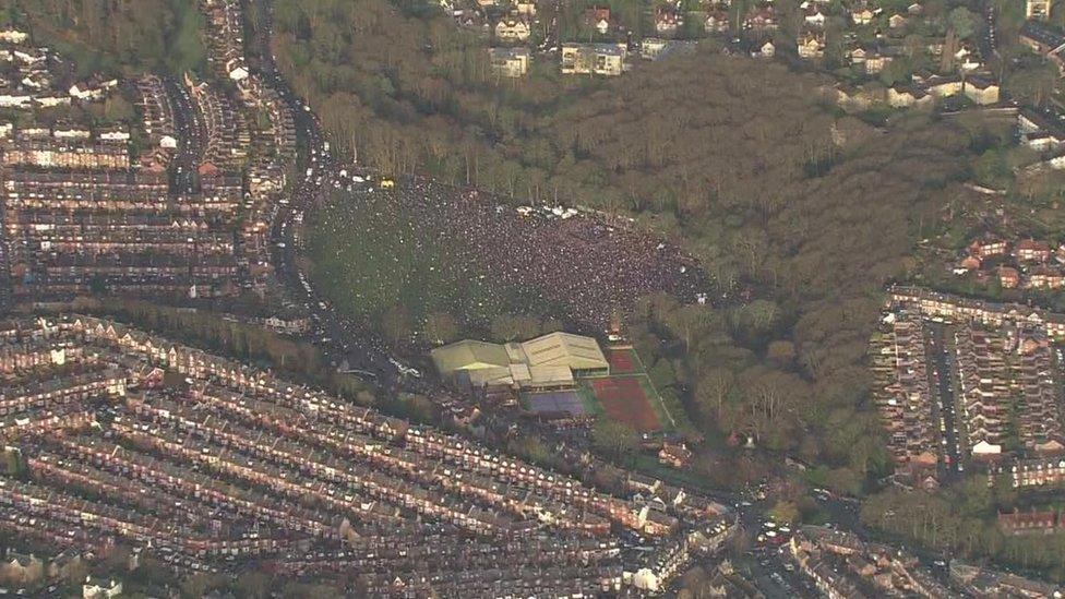 Huge crowds gathered in Endcliffe Park