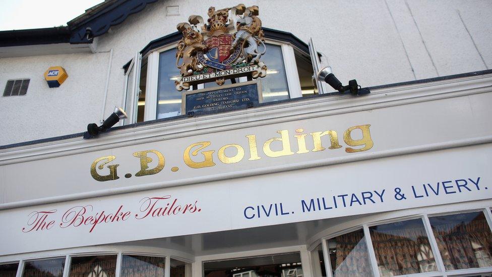 The exterior of G.D. Golding tailors