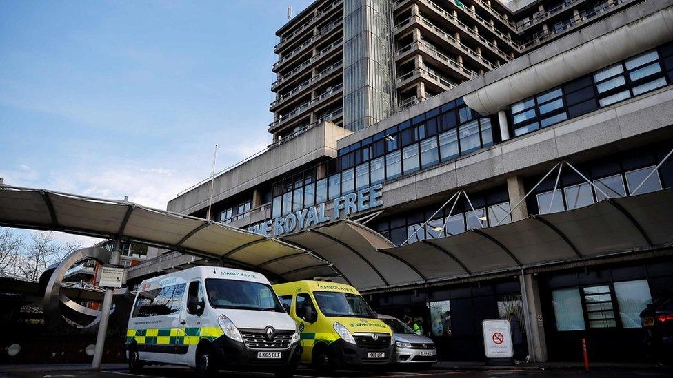 The Royal Free Hospital, London, is treating one of the new patients