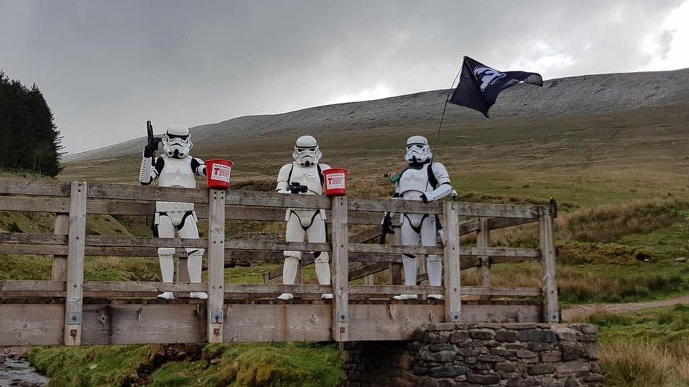 Stormtroopers walk Pen-y-Fan