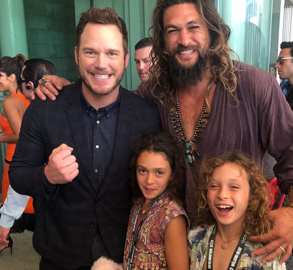 Chris Pratt -Jason Momoa and his kids